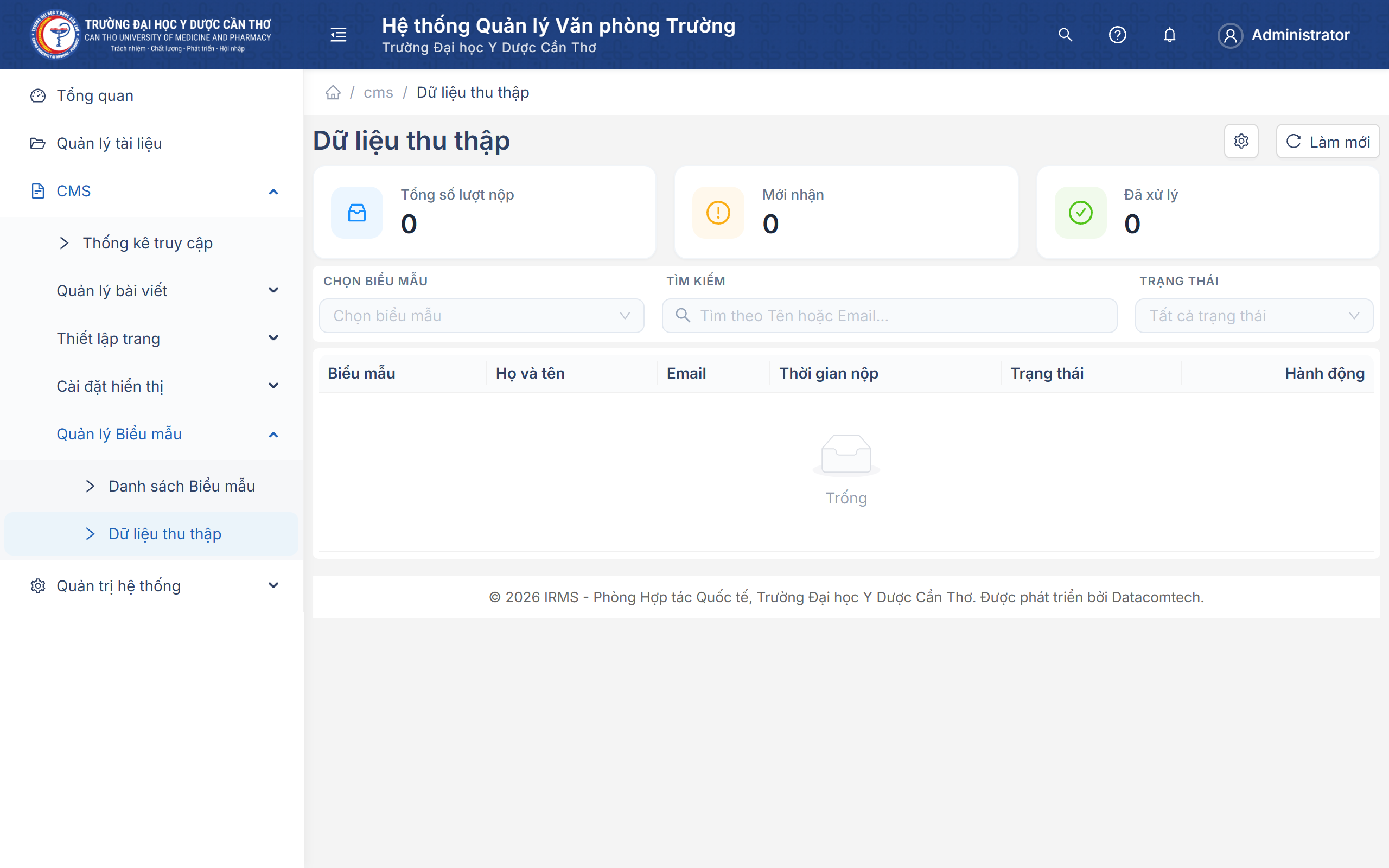 Dữ liệu thu thập