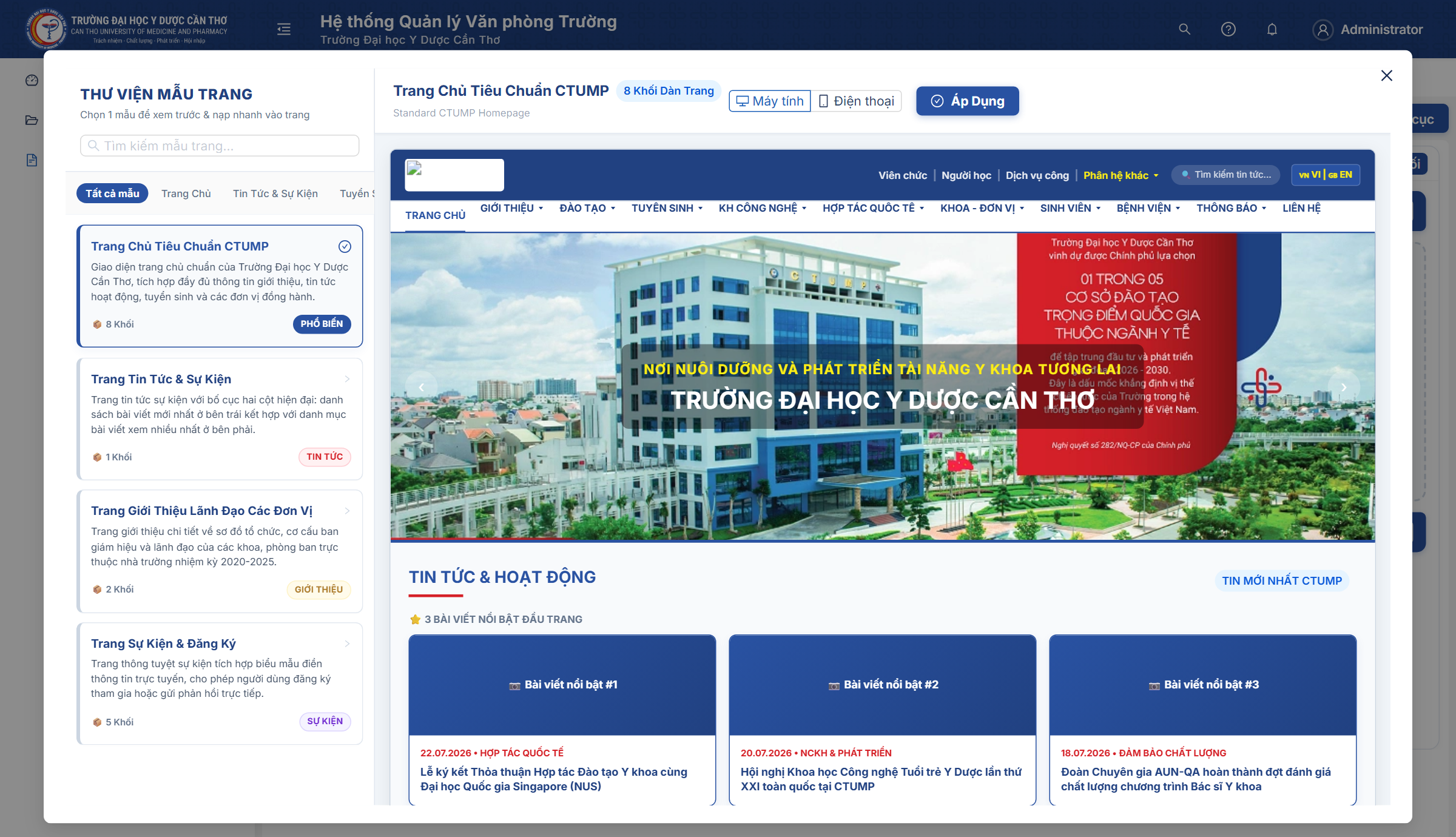 Thư viện mẫu trang